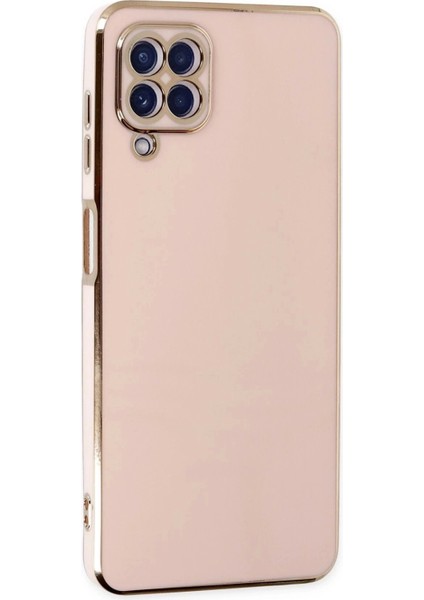 Newface Samsung Galaxy A12 Kılıf Volet Silikon - Pembe