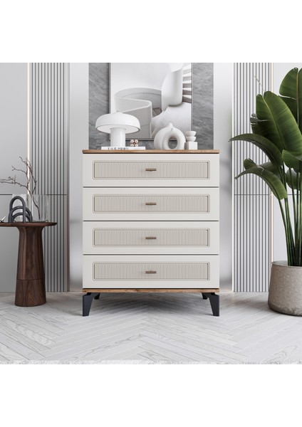 Libra 4 Çekmeceli Şifonyer Tamamı Mdf (Aytaşı)