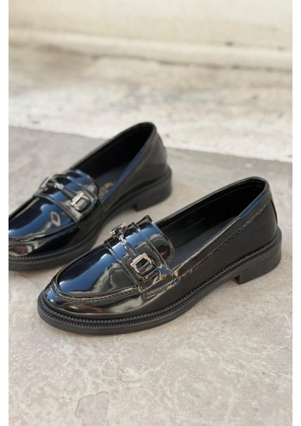 Torja Rugan Siyah Kadın Loafer modelleri
