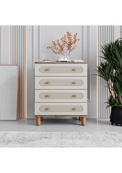 Milen 4 Çekmeceli Şifonyer Tamamı Mdf (Aytaşı)