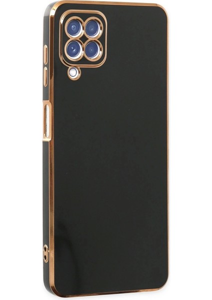 Newface Samsung Galaxy A12 Kılıf Volet Silikon - Siyah