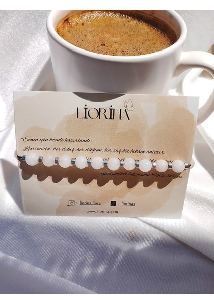 – Ay Taşı Doğal Taş Denge & Huzur Bilekliği indirimleri