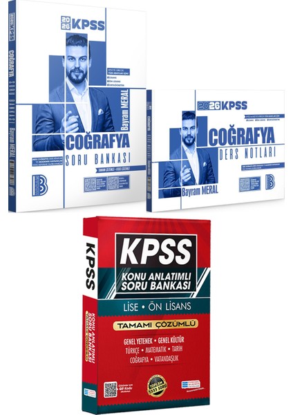 2026 Kpss Coğrafya Tamamı Çözümlü Soru Bankası ve Ders Notları - Lise Önlisans Konu Ant. Soru