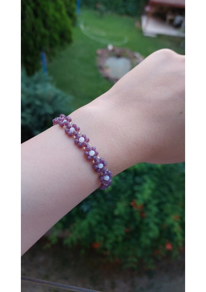 Bloom Serisi – Lilac Dream Boncuklu Çiçek Bileklik