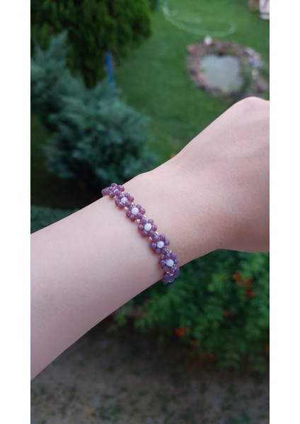 Bloom Serisi – Lilac Dream Boncuklu Çiçek Bileklik modelleri