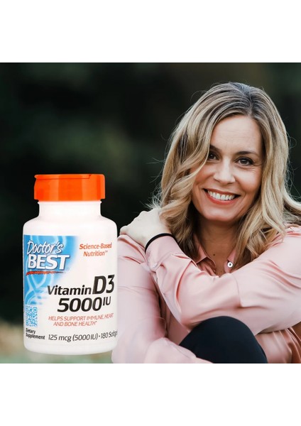 Vitamin D3 Kolekalsiferol 125 Mcg 5,000 IU 180 Softgels Support Immune Heart and Bone Health D-3 indirimleri