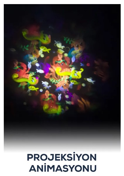 Bluetooth Özellikli Desenli Projektör Gece Lambası