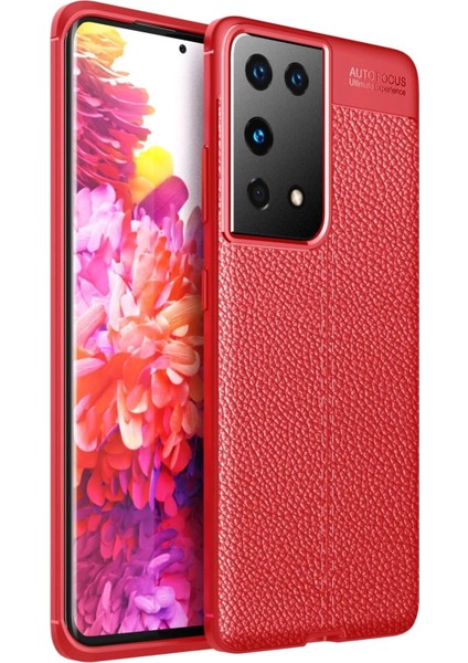 Newface Samsung Galaxy S21 Ultra Kılıf Auto Focus Kapak - Kırmızı