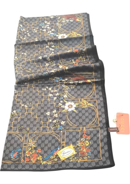 Vual Ipek Şal Çiçekli G Baskılı Siyah modelleri