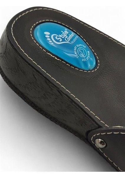 Sistem Ayakkabı Silikon Jelli Topuk Dikeni Terliği-Siyah indirimleri