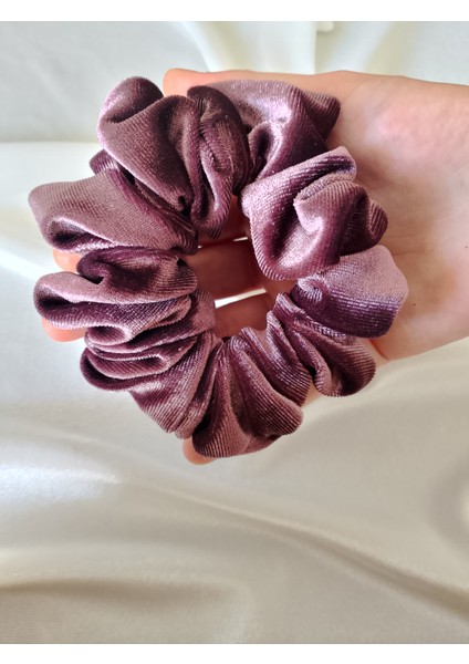 Menekşe – Mor Kadife Scrunchie Saç Tokası | Saç Kırmayan Yumuşak Lastik fiyatları