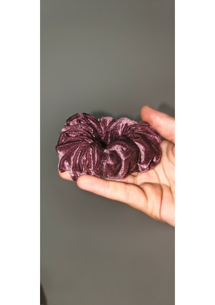 Menekşe – Mor Kadife Scrunchie Saç Tokası | Saç Kırmayan Yumuşak Lastik indirimleri