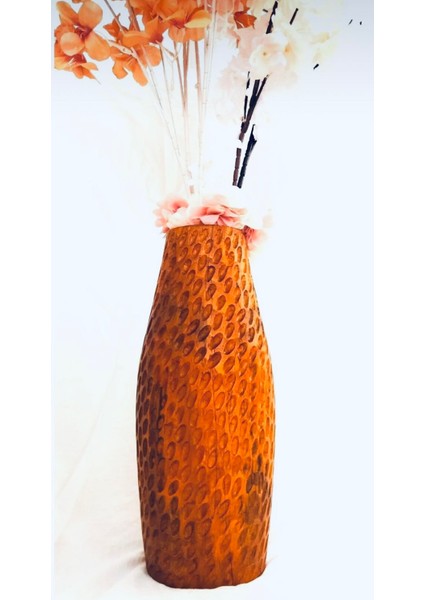 Vanita Model %100 El Yapımı Motifli Büyük Boy Ahşap Vazo modelleri