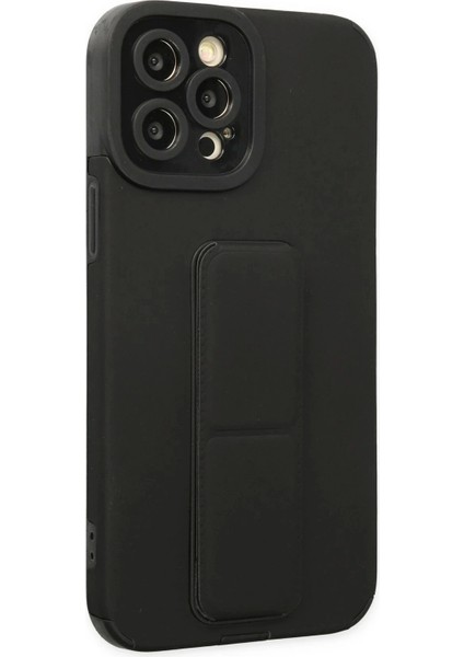 Newface iPhone 12 Pro Max Kılıf Mega Standlı Silikon - Siyah fiyatları