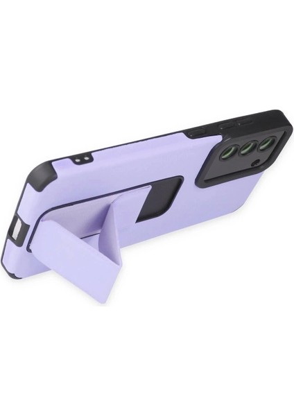 Newface Samsung Galaxy S21 Fe Kılıf Mega Standlı Silikon - Lila fırsatları