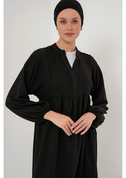 Kadın BDART Düğmeli V-Yaka Maxi Elbise Siyah modelleri