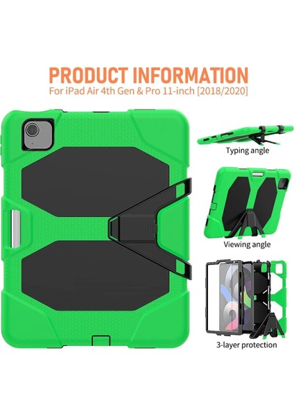 Newface iPad Pro 11 (2020) Kılıf Griffin Tablet Kapak - Yeşil fırsatları