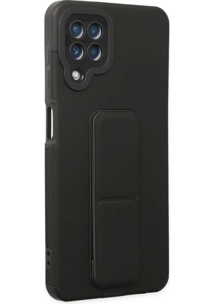 Newface Samsung Galaxy A22 Kılıf Mega Standlı Silikon - Siyah fiyatları