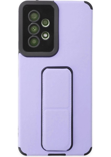 Newface Samsung Galaxy A53 5g Kılıf Mega Standlı Silikon - Lila