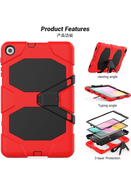 Newface Samsung Galaxy T510 Tab A 10.1 Kılıf Griffin Tablet Kapak - Kırmızı modelleri