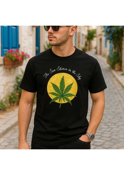 Ön ve Arka Baskılı Oversize Bisiklet Yaka Tshirt Iyah