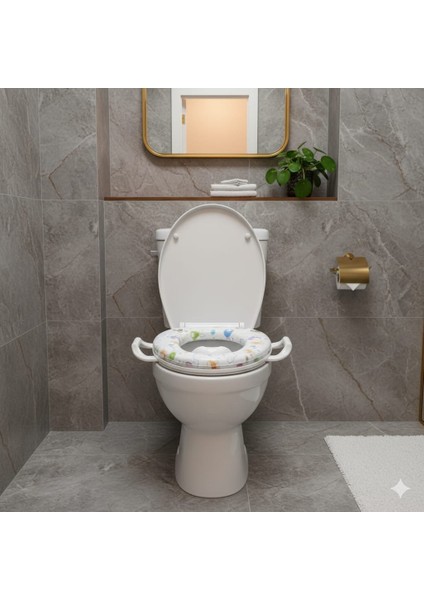 Soft Kulplu Klozet Kapağı Eğitim Adaptörü