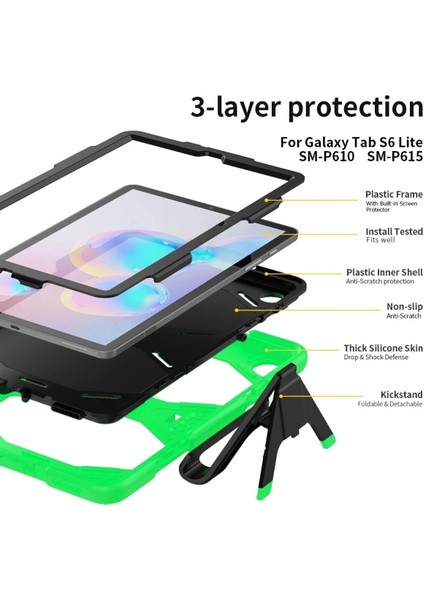 Newface Samsung Galaxy T500 Tab A7 10.4 Kılıf Griffin Tablet Kapak - Yeşil indirimleri