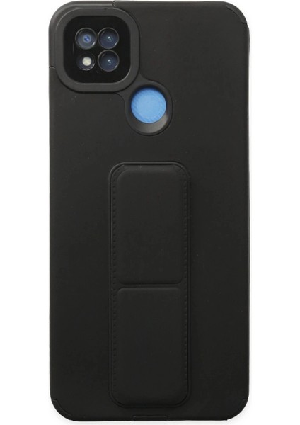 Newface Xiaomi Redmi 9c Kılıf Mega Standlı Silikon - Siyah