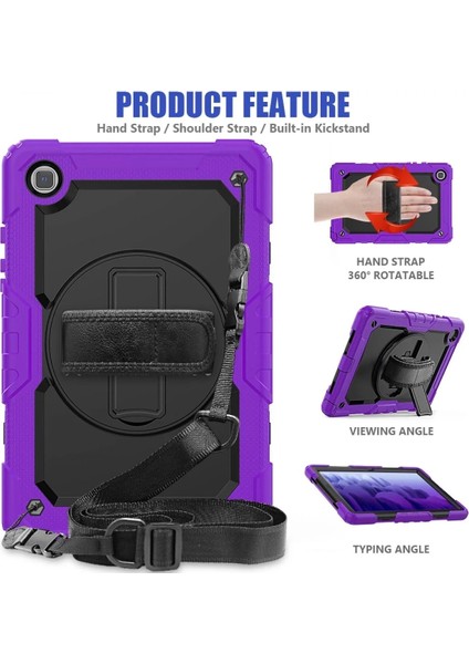 Newface Samsung Galaxy T500 Tab A7 10.4 Kılıf Pars Tablet Kapak - Mor modelleri