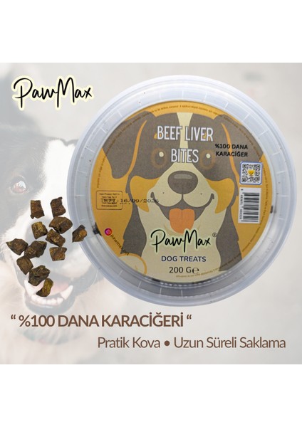 Beef Liver Bites 200 G | Doğal %100 Dana Karaciğeri Küpleri Köpek Ödülü