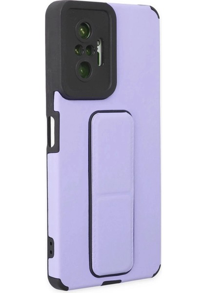Newface Xiaomi Redmi Note 10 Pro Kılıf Mega Standlı Silikon - Lila fiyatları