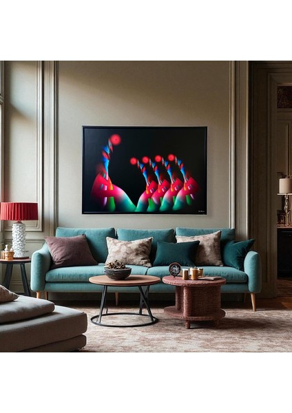 Dekoratif Soyut Tablo 70 x 100 cm CAN004 - Ev - Otel - Ofis - Hastahane - Kafe - Restourant Dekorasyonu