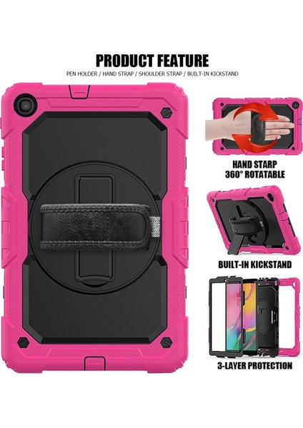 Newface Samsung Galaxy T510 Tab A 10.1 Kılıf Pars Tablet Kapak - Pembe indirimleri