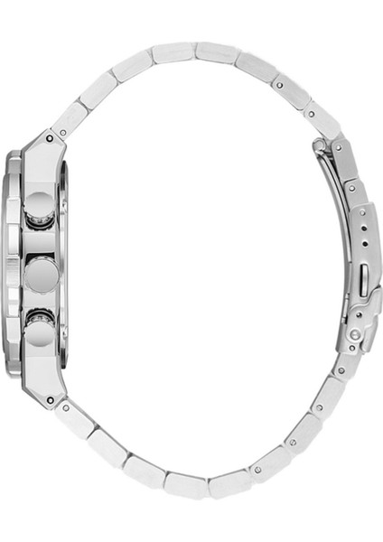 DK.1.10864.1 Gümüş Beyaz Fonksiyonlu Takvimli Çelik Kordonlu Erkek Kol Saati modelleri