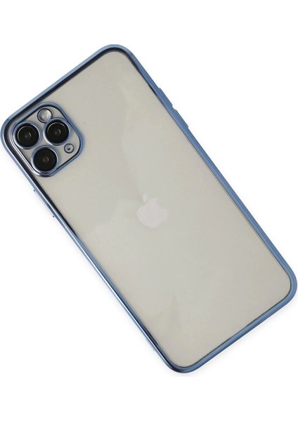 Newface iPhone 11 Pro Kılıf Razer Lensli Silikon - Açık Mavi modelleri