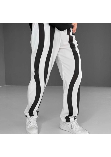 Paraşüt Kumaş Eşofman Beyaz