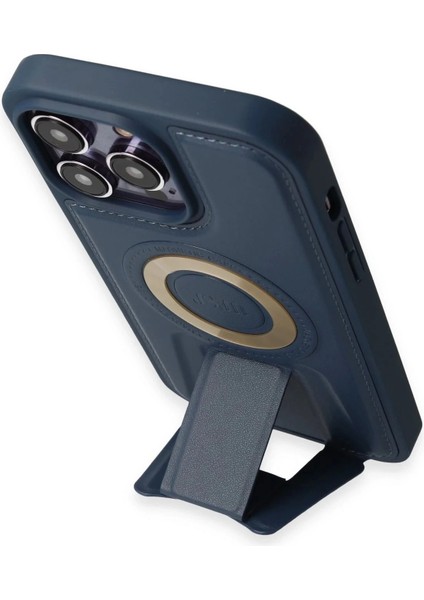 Newface iPhone 14 Pro Kılıf Merkür Magneticsafe Standlı Kapak - Lacivert fırsatları