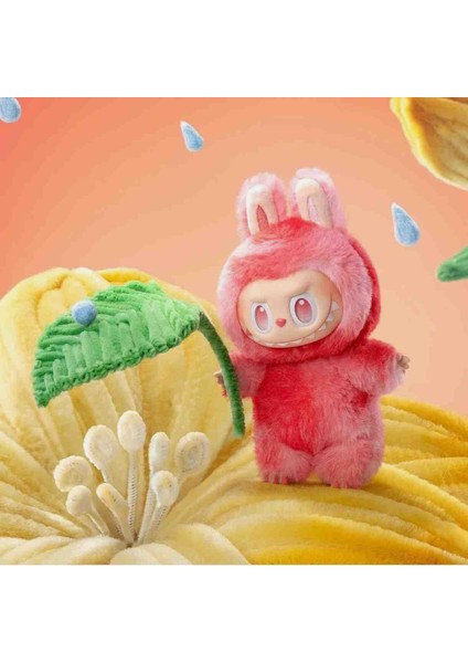 Kırmızı Labubu Peluş Oyuncak Anahtarlık