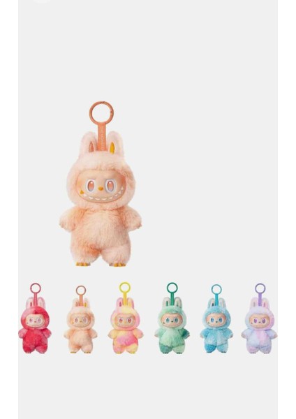 Kırmızı Labubu Peluş Oyuncak Anahtarlık modelleri