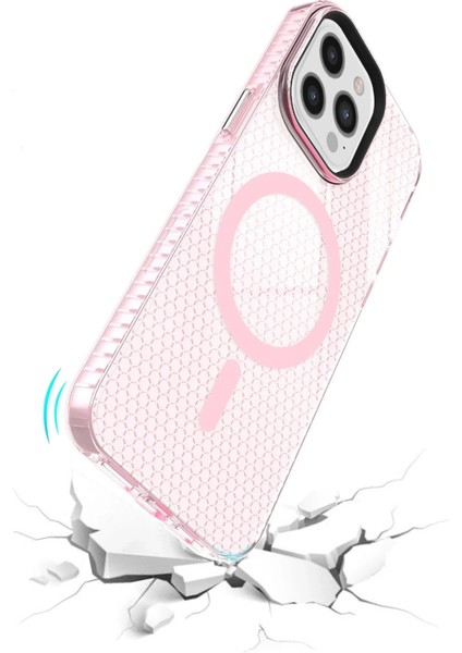 Newface iPhone 12 Pro Max Kılıf Beta Magneticsafe Silikon - Pembe fırsatları