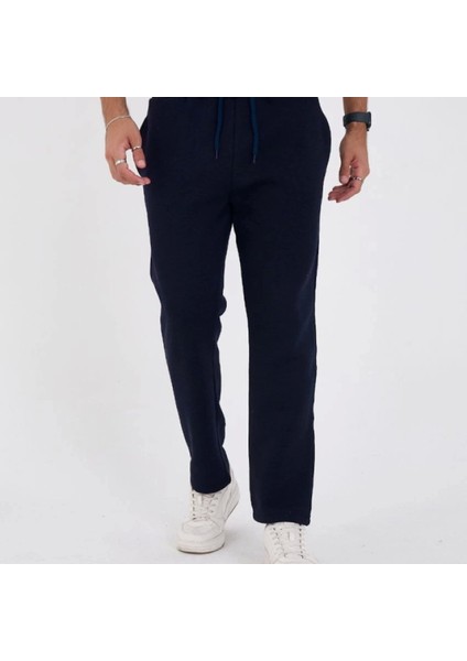 Unisex Üç Iplik Basic Eşofman Özel Tasarım Pantolon Acivert