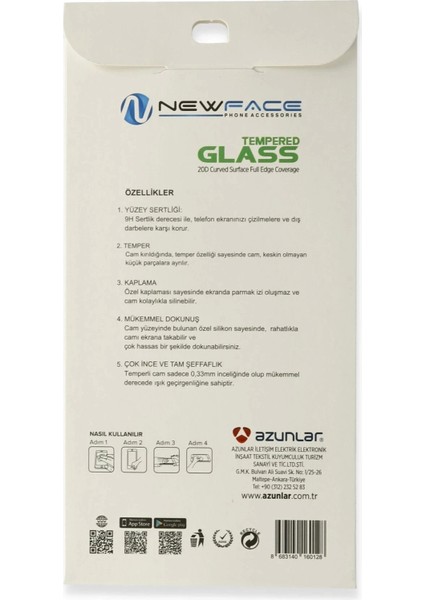 Newface iPhone 7 20D Premium Cam Ekran Koruyucu - Beyaz modelleri