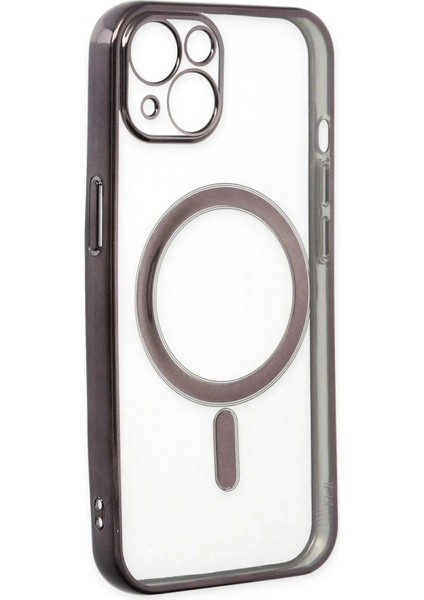 Newface iPhone 14 Plus Kılıf Magneticsafe Lazer Silikon - Siyah fırsatları