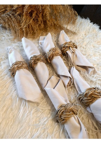 6lı Doğal Hasır Peçete Yüzüğü / Halkası fiyatları