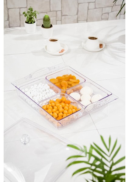 Akrilik Şeffaf 4'lü Kahvaltılık Seti, Dayanıklı ve Pratik Sunum Ürününüz fiyatları