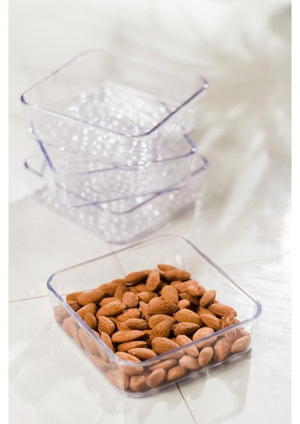 Akrilik Şeffaf 4'lü Kahvaltılık Seti, Dayanıklı ve Pratik Sunum Ürününüz indirimleri