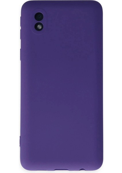 Newface Samsung Galaxy A01 Core Kılıf Nano Içi Kadife Silikon - Mor
