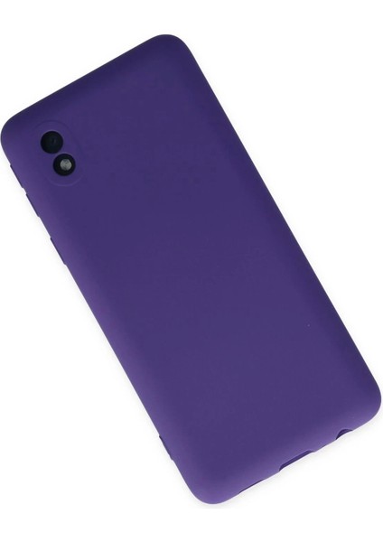 Newface Samsung Galaxy A01 Core Kılıf Nano Içi Kadife Silikon - Mor modelleri