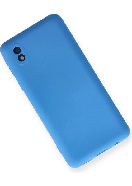 Newface Samsung Galaxy A01 Core Kılıf Nano Içi Kadife Silikon - Mavi modelleri
