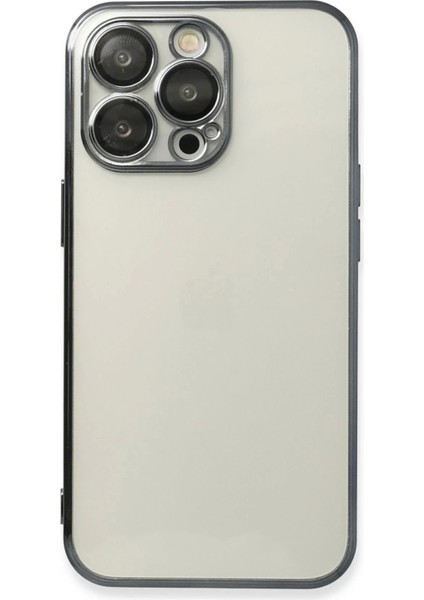 Newface iPhone 14 Pro Max Kılıf Razer Lensli Silikon - Siyah